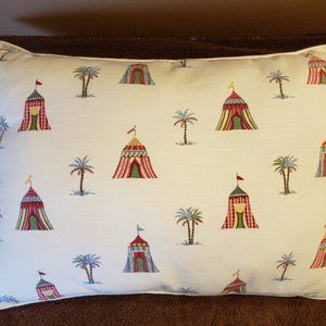 Beach Desert Tropical Palm Tree Caravan Tent Pillow 18" x 13"